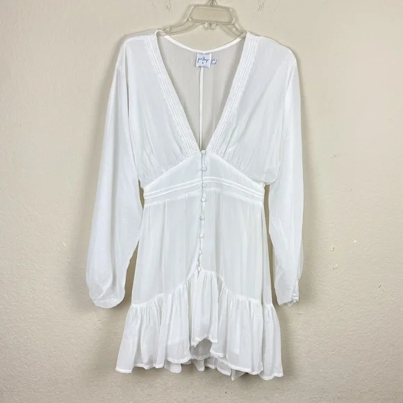 princess polly sheer dress Princess Polly Sheer Long Sleeve Mini Dress Zeta Sheer Embellished Long Sleeve A-Line Mini Dress In Almond